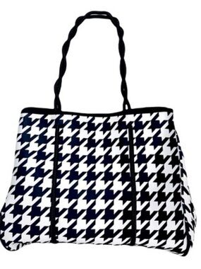 Parker & Hyde Capri Tote – Black Houdstooth